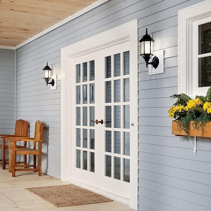 Kichler Chesapeake 17 Outdoor Wall Light in White 1-Light Exterior Porch Light Coastal Wall Sconce with Clear Beveled Glass (17 H x 6.5 W) 49255WH