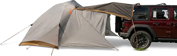 Kelty Caboose 4P Tent and Vehicle Awning Shelter Universal Attachment for Vans Trucks SUVs Standing Height Door Massive Vestibule Fully Freestanding Designed in Sunny Colorado (2023)