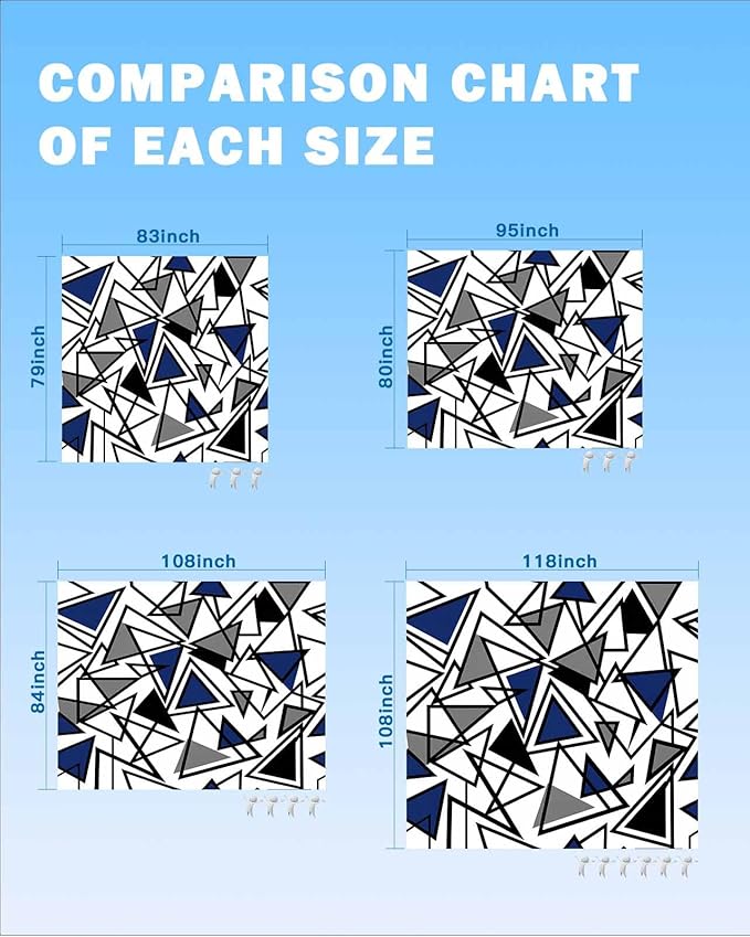 Beach Blanket Waterproof Sandproof OversizedNavy Blue Black Geometric Triangle Beach Mat with Corner Stakes Sand PocketsModern Abstract Style Outdoor Picnic Mat for Travel Camping Hiking83x79In
