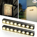 2 Pack Solar Sign Lights Outdoor Waterproof 4000K Warm White Solar Lights with Dusk to Dawn Sensor for Real Estate Signs House Numbers Address Plaques Yard Patio Porch &amp Commercial Signs
