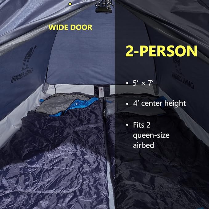 CAMEL CROWN Tents for Camping 2/3/4/5 Person Camping Dome Tent WaterproofSpacious Lightweight Portable Backpacking Tent for Outdoor Camping/Hiking