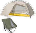 iClimb 1 Ultralight 3 Season Tent and 1 Low Folding Chair Ultralight Compact for Adults Outdoor Camping Backpacking Hiking