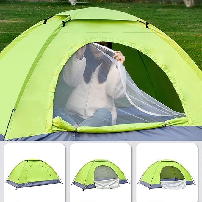 Camping Tent 1 Person/2 Person Tent Lightweight Dome Tent Portable Backpacking Tent for Outdoor Camping Hiking(1 Person Pink)