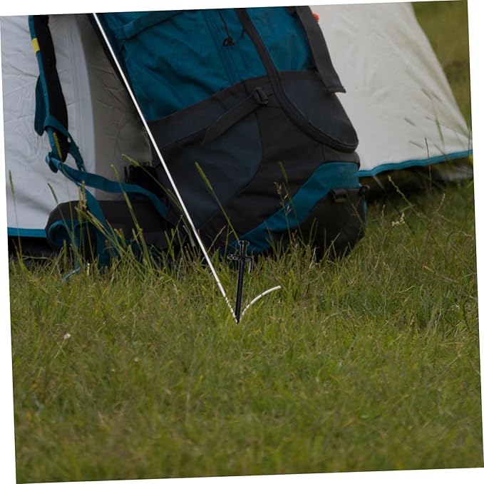 Toyvian 4Pcs Metal Ground Stakes for Gardening Durable Planting Pegs Bending Resistant Garden Fixing Pins for Outdoor Use for Vegetables Tent Setup