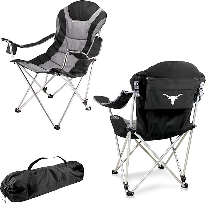Picnic TIME NCAA Arkansas Razorbacks Reclining Camp Chair - Beach Chair for Adults - Sports Chair with Carry Bag