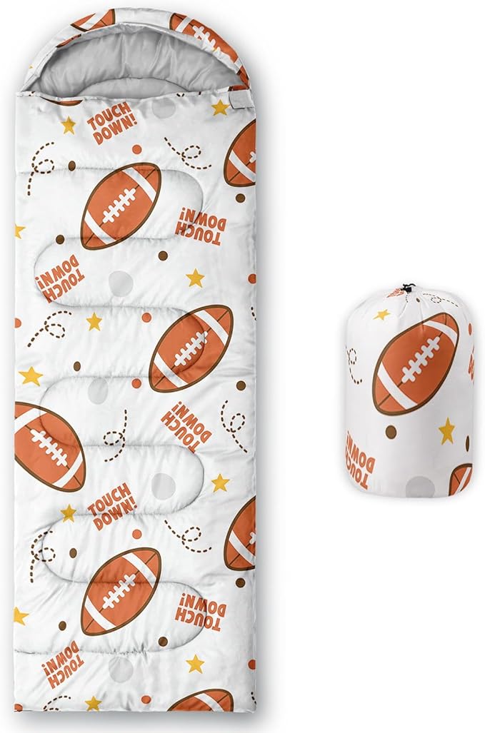 Kids Sleeping Bag for Boys GirlsCute Puppy Print-Lightweight Warm Portable Outdoor Indoor-Waterproof Cold Weather Resistant Sleeping Bag for Camping Hiking