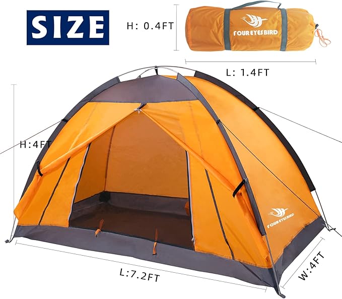 7.2 × 4 × 4 Feet Single Backpack Tent Waterproof Camping and Hiking Tent can be Used by One Person Light and Durable