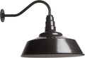 Steel Lighting Co. Large Outdoor Barn Light | Gooseneck Light Fixture | Made in America from 18-Gauge Steel | 20 Dome | 16 Gooseneck Dark Bronze Exterior/White Interior