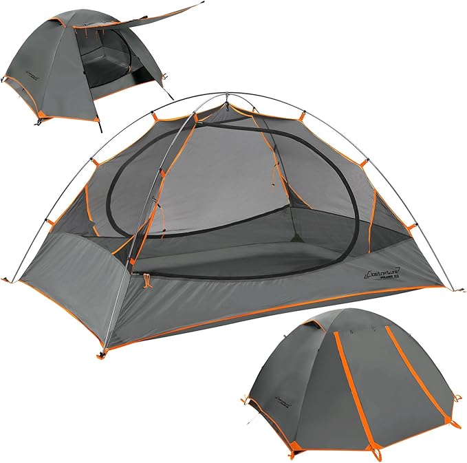 Clostnature Lightweight Backpacking Tent - 1/1.5/2/3/4/6 Person Ultralight Waterproof Camping Tent 3 Season Large Size Easy Setup Tent for Family Outdoor Hiking and Mountaineering