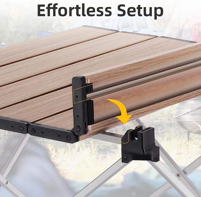 Portable Camping Table Folding Beach Table Ultralight Aluminum Camp Table with Storage Bag for Beach Hiking Backpacking Fishing Picnic Small Size