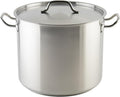 Winware Stainless Steel 32 Quart Stock Pot with Cover Silver