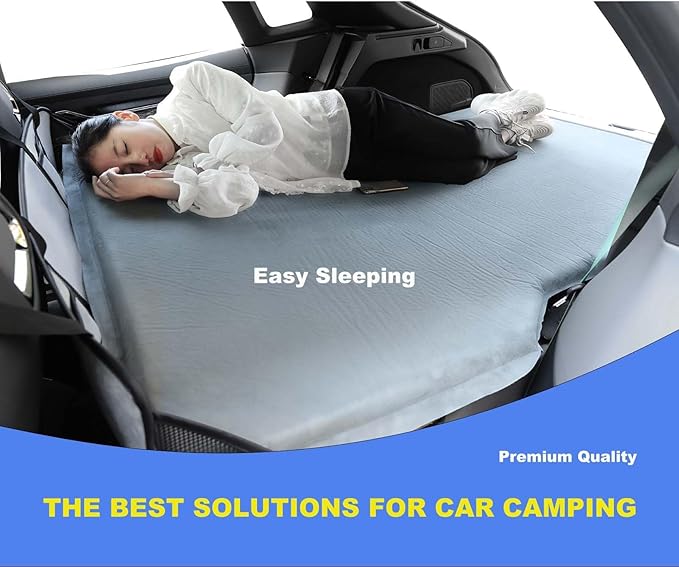 (Gray) Car Camping EssentialsIncrease Cargo Car Bed SpaceMattress Accessories for SUV with Flate TrunkTesla Model YRAV4CRVX-TrailOutbackHighlanderKugaTiguanCherokeeEquinoxExplorer