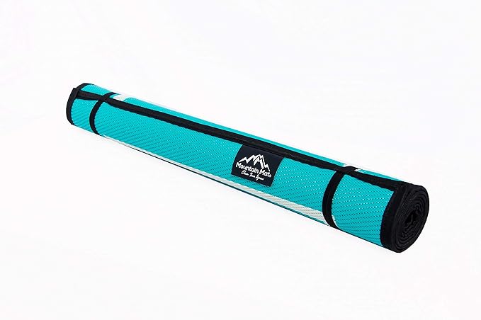 Mountain Mat 3x6 Teal Outdoor RV Patio Mat – Extra Thick 5mm Recycled Poly Rug – Waterproof Reversible Heavy-Duty – Compact Premium Camping Mat for Deck Patio Beach (Teal 3' x 6')