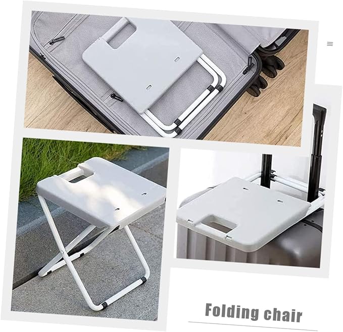 SUPVOX Portable Folding Stool Lightweight Folding Chair Camping Hiking Gardening Fishing BBQ Compact Outdoor Stool Carry Bag