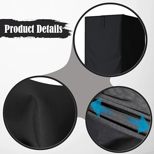 Bun Pan Rack Cover High Density Lightweight Dustproof Oxford Cloth Bakery Rack Cover for Commercial and Home Use- 420D 59x72x163cm