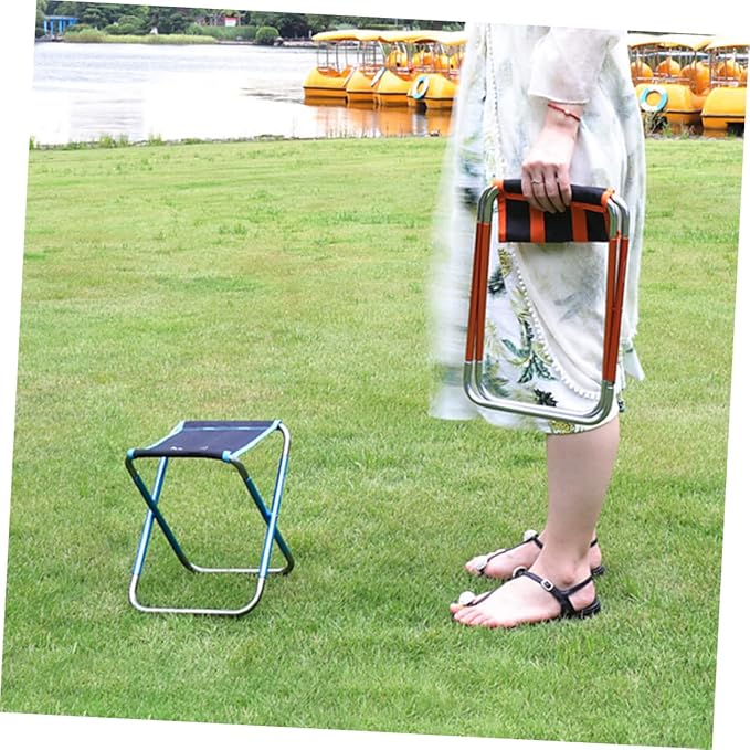 BESPORTBLE Convenient Portable Folding Stool Lightweight and Compact Camping Chair for Outdoor Activities Fishing Beach and BBQ Folding Seat for Easy Storage and Transport