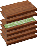 6 PCS Wire Rack Covers for Pantry Wood Grain 24'' W * 12'' D (Ready to Use) Faux Wood Shelf Covers for Wire Shelving Rustic Closet Shelves Covering Toppers - Bathroom Kitchen Garage (Brown)