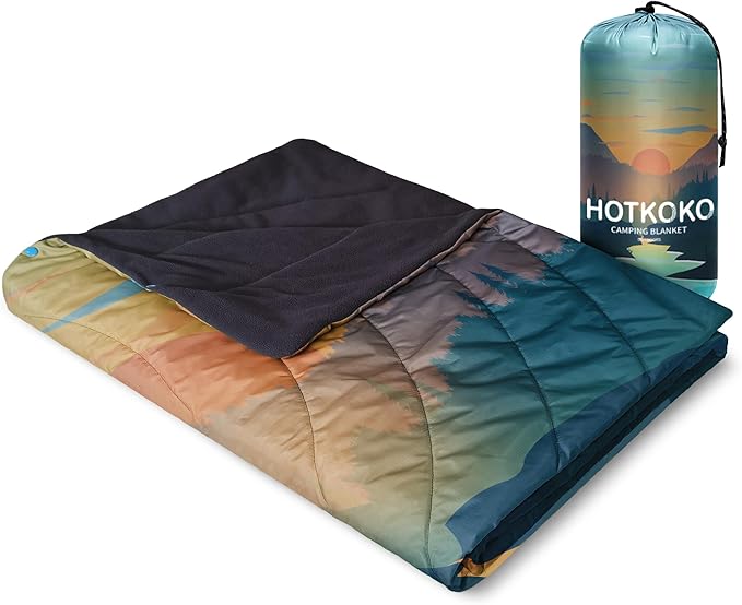 Waterproof Stadium Blanket Fleece Camping Blanket Wearable Soft Warm Camp Blanket for Outdoor Camping Picnic Stadium Sports Beach Car
