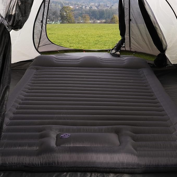 TOBTOS Double Sleeping Pad for Camping Extra Thick 6 Camping Mattress 2 Person with Pillow Built-in Foot Pump Inflatable Sleeping Mat for Camp Backpacking Hiking Traveling