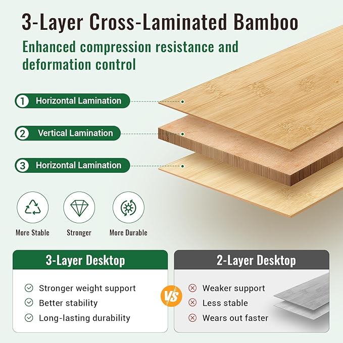 KingCamp 4-Fold Bamboo Camping Table with Serrated Adjustable Legs (16.5 to 27.6) Heavy-Duty Aluminum Frame &amp Carry Bag for Outdoor RV Picnic Beach