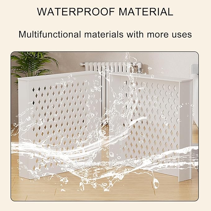 Modern Radiator Cover Shelf - Easy Assembly Stylish Design for Living Room - 60x70x20cm / 24x27x8in - Versatile Radiator Protection &amp Decoration