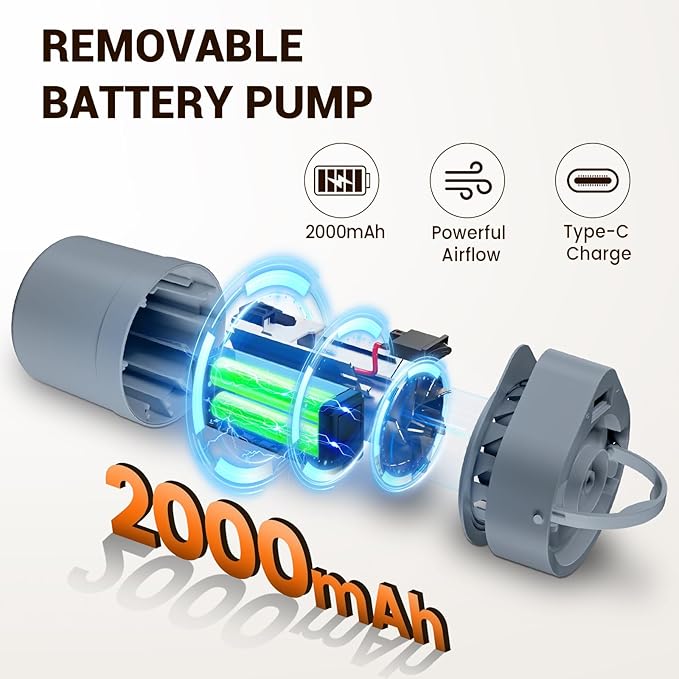 Jeep Mattress with Wireless Air Pump 10inch SUV Air Mattress Camping Bed for Jeep Wrangler JK JKU JL JLU Unlimited 4 Door Ford Bronco Subaru Forester