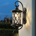 Retro Large Outdoor Wall Lanterns 24 Exterior Light Fixtures Coach Light Waterproof Aluminium with Water Glass Outside Wall Lamps for House Front Door Garage Porch Lighting Black