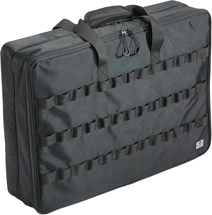 camping moon Storage Case for IGT Flat Burner Tabletop – Dual-Unit Capacity 55cm Width Black Outdoor Gear Bag BK-55