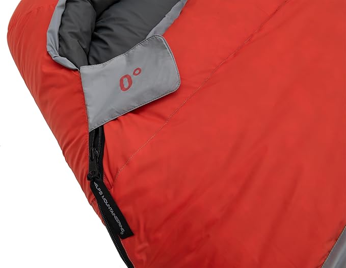 ALPS Mountaineering Zenith 0° Sleeping Bag – Lightweight Down Mummy Sleeping Bag with Hydrophobic Down Insulation Draft Collar &amp Compression Sack for Cold Weather Camping and Backpacking