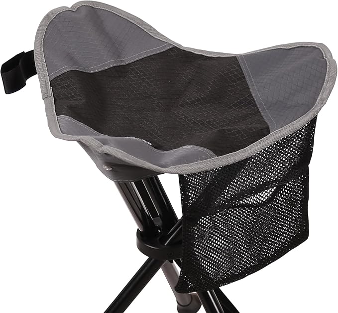 REDCAMP 2 Pack Folding Tripod Stools for Adults Lightweight Portable Camping Stools for Fishing Hunting Backpacking Traveling Black