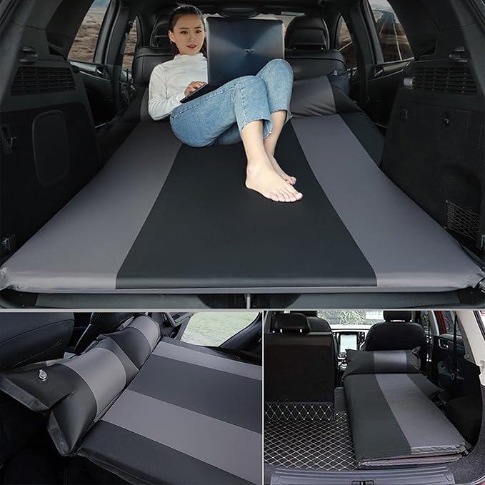 Car Air Mattress for Cadillac SRX(5seats) 2. Generation 2010-2016 Co-Pilot/no/air-OutletTextile Fabric Comfortable Foldable Trunk Sleeping Multifunctional Thickened Portable Bed Travel Camping
