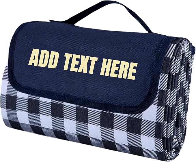 Customized Extra Large Picnic Blanket - Personalized Outdoor Beach Blanket Waterproof Sandproof Portable Blankets - Foldable and Lightweight Mat for Camping Park Hiking Patio - Ideal