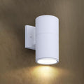 ASD 1 Light Outdoor Wall Light Fixture | 60W E26 Bulb Socket 120V ETL Cylinder Up Down Lights | LED/CFL/Incandescent Bulb Exterior Wall Sconce | Front Door Porch Patio Lighting | White