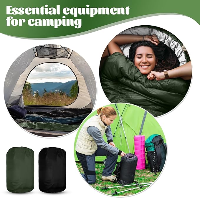 Tudomro 16 Pack Bulk Sleeping Bags for Adults Lightweight Waterproof Camping Sleeping Bags with Compression Sack for Camping Backpacking Hiking Travel Emergency Use