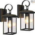 BesLowe 2-Pack Outdoor Wall Light Fixtures Exterior Lighting Fixtures Wall Mount Waterproof Porch Lights Outdoor Wall Sconces Lanterns Modern Outside Lights for House Front Door Garage Bronze