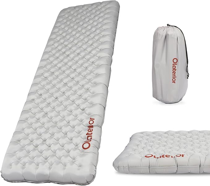 28oz Ultralight Sleeping Pad 7.2 R Insulated Inflatable Sleeping Pad Lightweight Sleeping Mat for Camping Hiking Backpacking Climbing with Inflatable Bag (70.9 × 23.6in) Regular