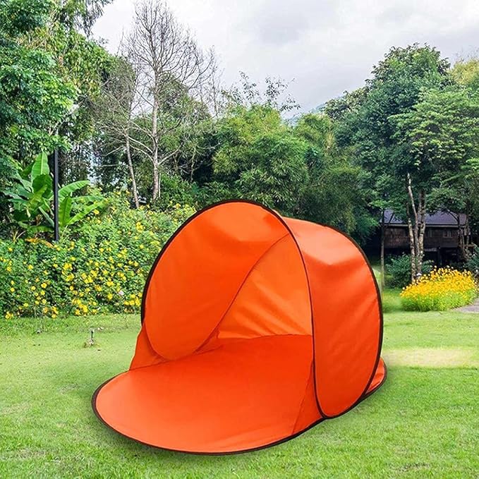 Up Beach Tent Portable Outdoor Beach Shade Tent UPF 50 Beach Shelter Easy Setup Windproof Waterproof Beach Canopy Beach Shell Sun Beach Tent Sun Shelter (B)
