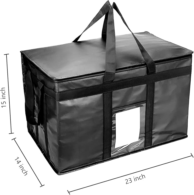 Yalin XXXL Large Insulated Cooler Bag Styrofoam Cooler of Keep Food Hot or Cold Reusable Double Zipper Food Delivery Bag for Grocery Shopping 23 W x 15 H x 14 D