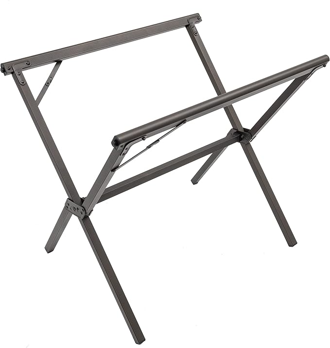 ALPS Mountaineering Folding Camping Table with Smooth Easy-to-Clean Roll Top and Sturdy and Lightweight Aluminum X Frame Shoulder Carry Bag 3 Sizes