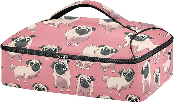Casserole Carrier Dog PosesInsulated Casserole Carrier for Hot or Cold Food Thermal Lunch Tote for Potluck Parties Picnic Beach Fits 9 x 13 Inches Baking Dish