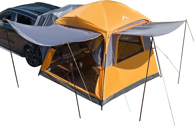 SUV Tent for CampingWaterproof PU2000mm Fits 5-8 PeopleSpacious Double Layer Design Includes Rainfly &amp Storage Bag 8FT L x 8FT W x 7.2FT H | for Camping Waterproof PU2000mm Spacious Double