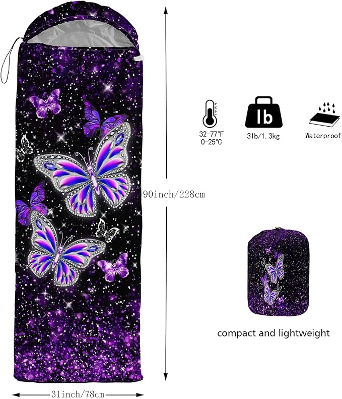 Print sleeping bagsleeping bagsOutdoor Camping Sleeping BagSuitable For Children Boys And Girls PortableWaterproofCompact And LightweightGreat For Outdoor CampingBackpacking And Hiking