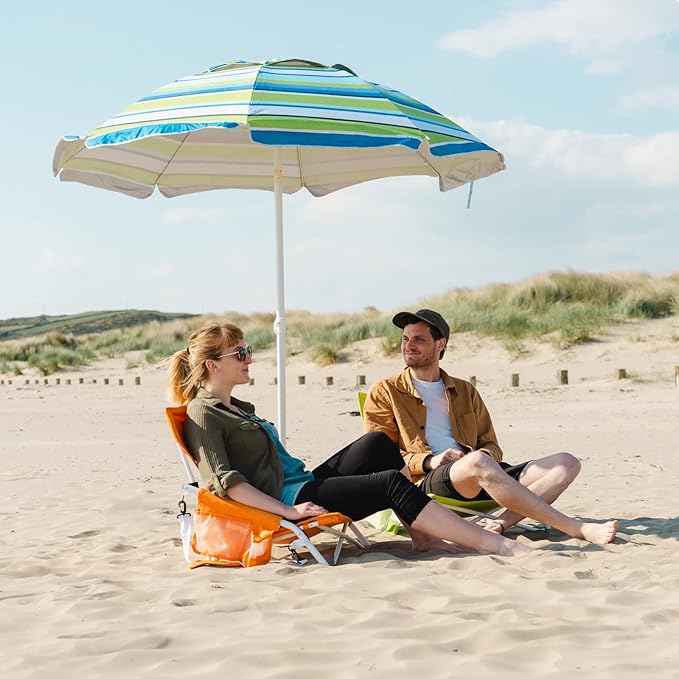 SUNNYFEEL Low Folding Beach Chair for Adults Portable Lightweight Sling Beach Camping Chairs with Cup Holder ArmrestFoldable Camp Lawn Chair for Outdoor Sand Concert Travel Sport Events300LBS