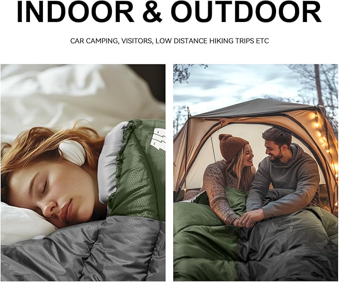 Sleeping Bags for Adults Cold Weather &amp WarmBackpacking Camping Sleeping Bag for Tall Girls BoysLightweightCompactWaterproof Camping Gear for TravelingHikingHotelOutdoor &amp Indoor