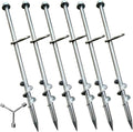Ground Anchors Screw in 6 Pack-12 Inch Heavy Duty Galvanized Hex Head Tent Stakes Kit for Swing and Trampoline Set High Wind Solid Metal Dog Tie Out Stake