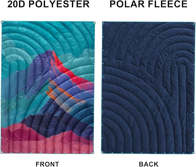 Camping BlanketPuffy Blanket Lightweight Packable Camping Blanket Outdoor Blanket for CampingTraveling Stadium Hiking Picnics