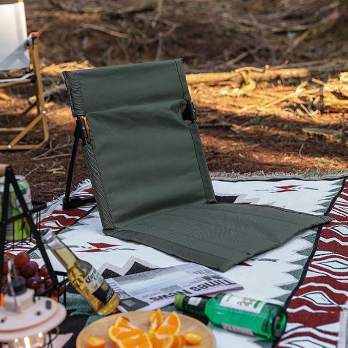 Beach Chairs Camping Chair Camping Cushion Soft Legless Chair | Low Profile Beach ChairsCamping Chair Camping Cushion with Back Support High Strength Backpack Beach Chairs for Picnic Camping Trav