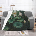 Lotus Leaf Soft Fleece Blanket 60 * 50 inch Soft Sofa Blanket Suitable for Sofa Camping Travel Night Cover Blanket