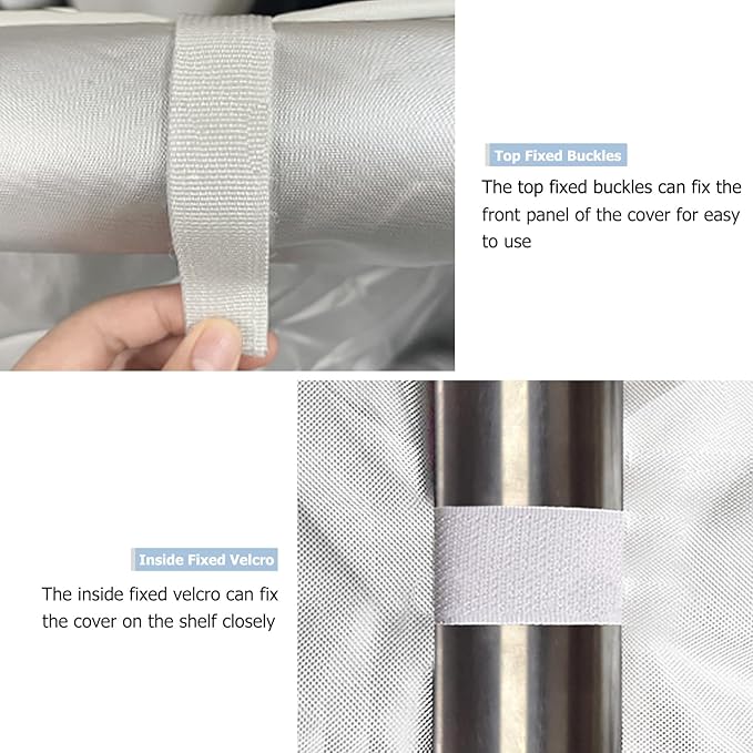 Wire Shelf Cover600D Heavy Duty 100% Waterproof Shelf Covers for Wire ShelvingOutdoor Storage Shelves Cover for Metal Rack24 W x 18 D x 72 HBeige