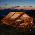2026 Upgraded Inflatable Tents for Camping 6-8 Person Blow Up Tent with TPU Skylight Mesh Windows Stove Jack &amp Pump Easy Setup 4 Season Large Inflatable Tent Waterproof &amp Windproof